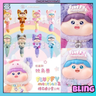 Fluffy Meatball V2 đuôi dài bảy sắc cầu vồng