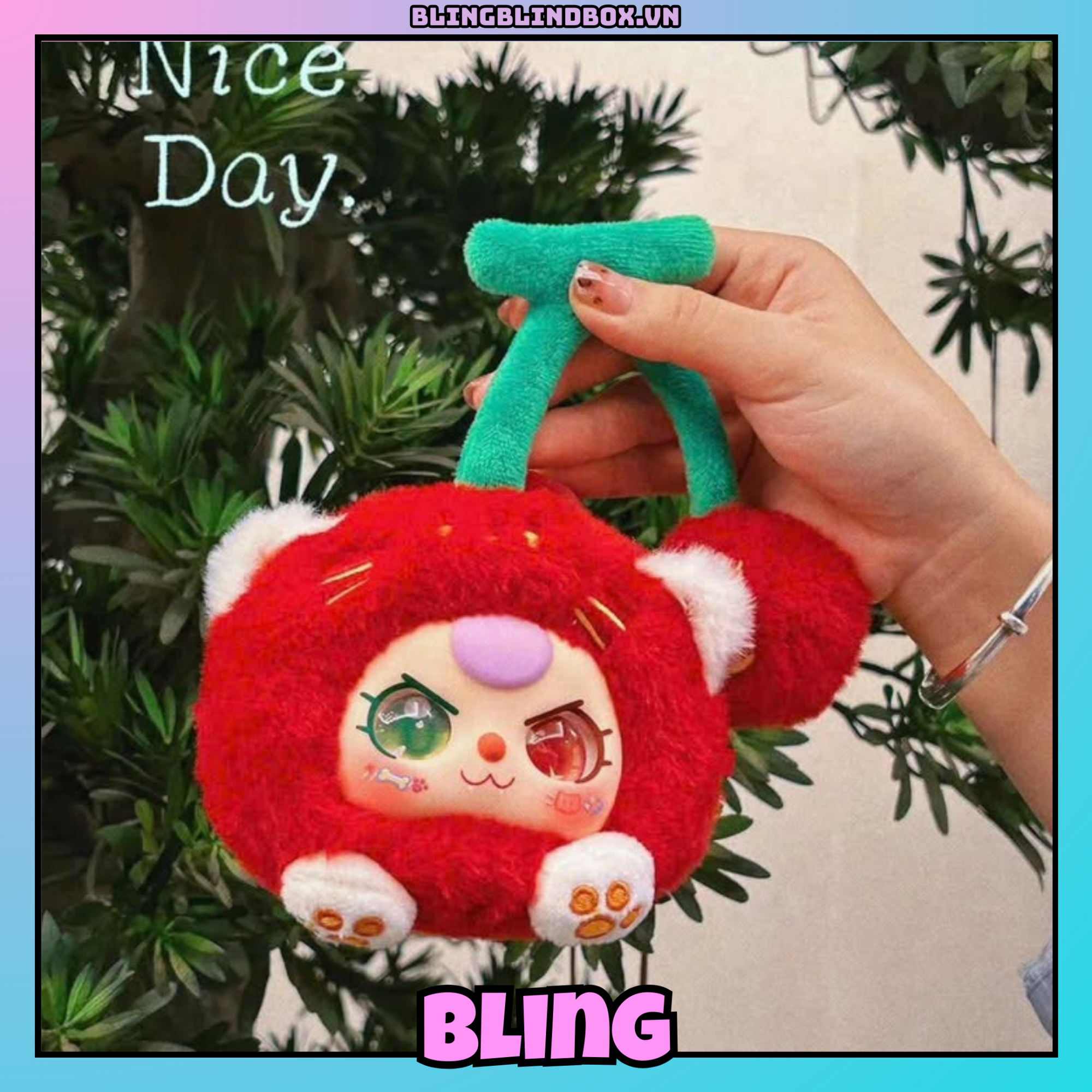 Baby Three Fruit Cute Plush Pendant ( Trái Cây )